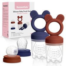 Bessentials Baby Fresh Fruit Food Feeder - 2 Pack Silicone Baby Mesh Feeders for