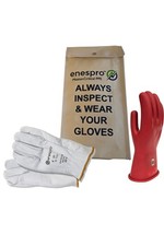 Enespro Class 0 Insulated Work Gloves, 1000 V AC, 1500 V DC Rubber Electrical...