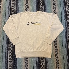 Vintage 90s Y2K Levi Strauss Co Grey Crewneck Sweatshirt Size Small/Medium