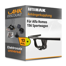 Für Alfa Romeo 156 Sportwagon 03- AUTO HAK Anhängerkupplung starr + 13polig NEU