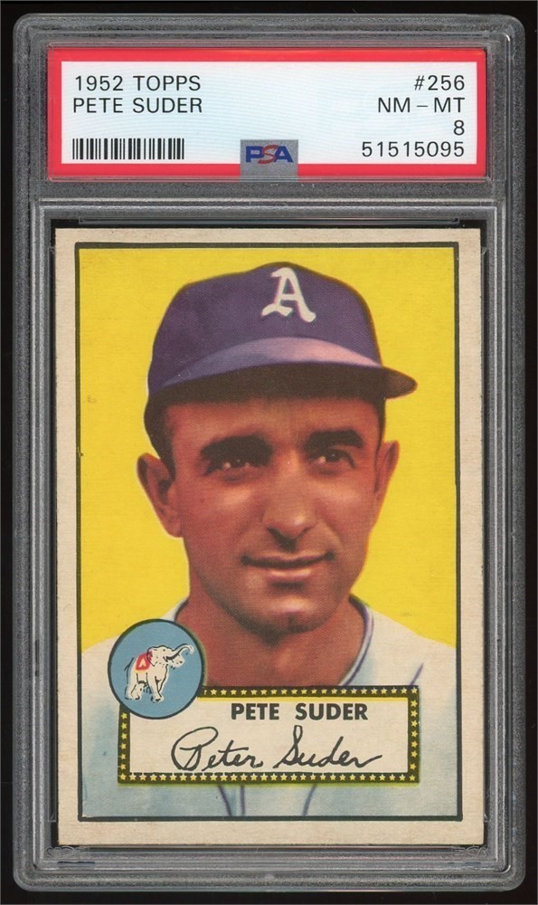 1952 Topps #256 Pete Suder PSA 8 NM-MT