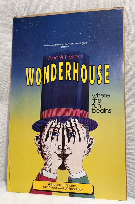 Vintage Andre Heller’s Wonderhouse 22 x 14” Poster Broadway Show 
