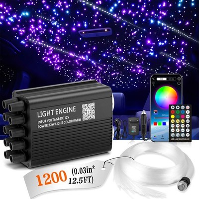 300-1200 LED RGBW Sternenhimmel Auto Lichtfaser Glasfaser Optik Deckenleuchte DE