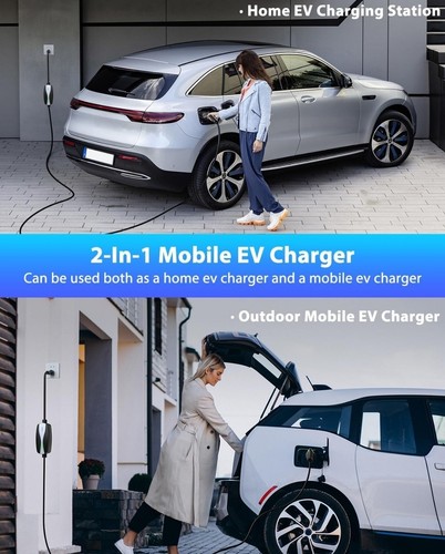 Level 1/2 EV Charger, 16Amp Electric Car Charger Portable EV Charger 25FT Cable - Picture 10 of 13
