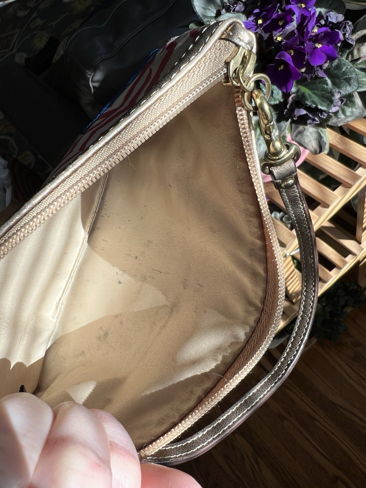 COACH F45653 Multicolor Large Patchwork Wristlet … - image 9