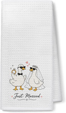 Funny Just Married Goose Kitchen Towels, 16X2...