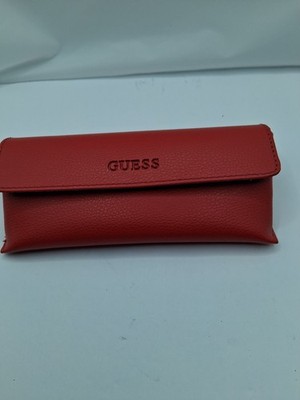 GUESS Eyeglasses Case Faux Leather Red Case Only glasses not included.