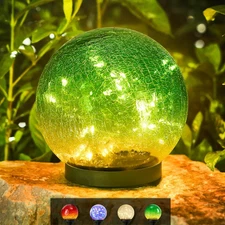 Outdoor Waterproof IP65 Solar Globe Lights, Led Solar Light Balls for Lawn Garde