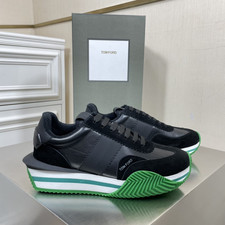 TOM FORD James Black Green Men's Shoes Free Shipping