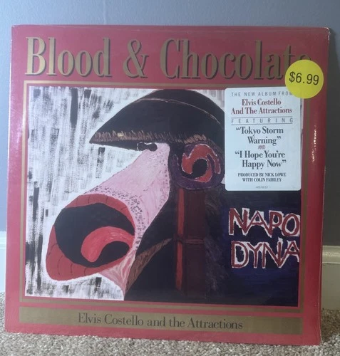 Elvis Costello Blood & Chocolate LP (1986 Columbia) SEALED Original Hype Sticker
