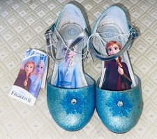Disney Princess Elsa Girls Frozen Blue Glitter Dress Up Shoes Size 11 New NWT
