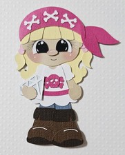 Pirate Girl Blonde Hair. Scrapbook, Card making Paper Piecing