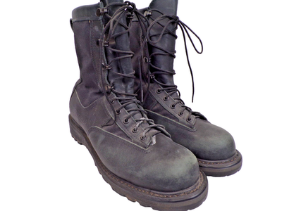 CIGB Belleville VTG Black Military Boots Soft Toe Vibram Size 10 R Gore-Tex Belleville Vibram Gore-Tex Boots Black Military GICB Size  main image 4
