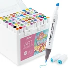 Ohuhu Alcohol Markers 80-color Chisel & Fine Illustration Tones Markers -Manoa