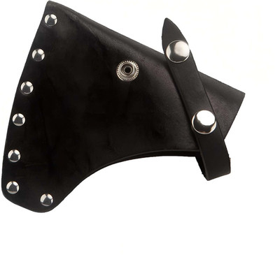 Pack of 1 Black Leather Hatchet Sheath Axe Adjustable Button Cover Camper Axe He