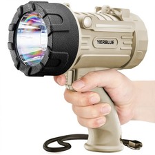 YIERBLUE Rechargeable Spotlight Flashlight with 1000000 High Lumen LED, IP67 ...