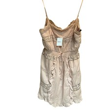 NEW Forever 21 Pink Crochet Trim Ruffle Dress Plus Size 2X Tie Waist NWT