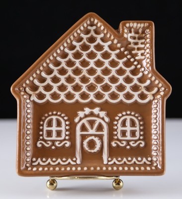 New 2025 Sleigh Bell Bistro Christmas Gingerbread House Novelty Decor Tray
