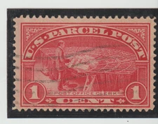 US  Scott #Q1 Used 1c, Parcel Post