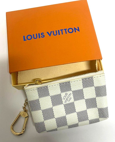 Authentic Louis Vuitton Pochette Cles Key Cles Pouch Damier Azur - Excellent