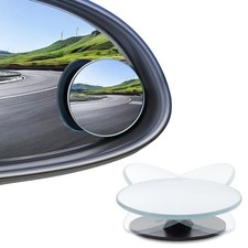 4PCS Blind Spot Mirror, Round HD Glass Side Blindspot, Frameless Convex
