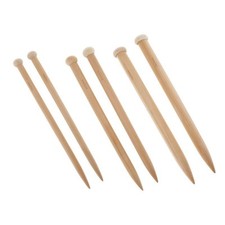 2Pcs Giant Knitting  - Single Pointed Straight Wooden Needle Kits Christmas
