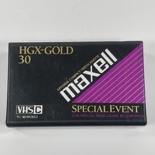 Maxell VHS-C TC-30 HGX-Gold Camcorder Video Cassette Tape Special Event