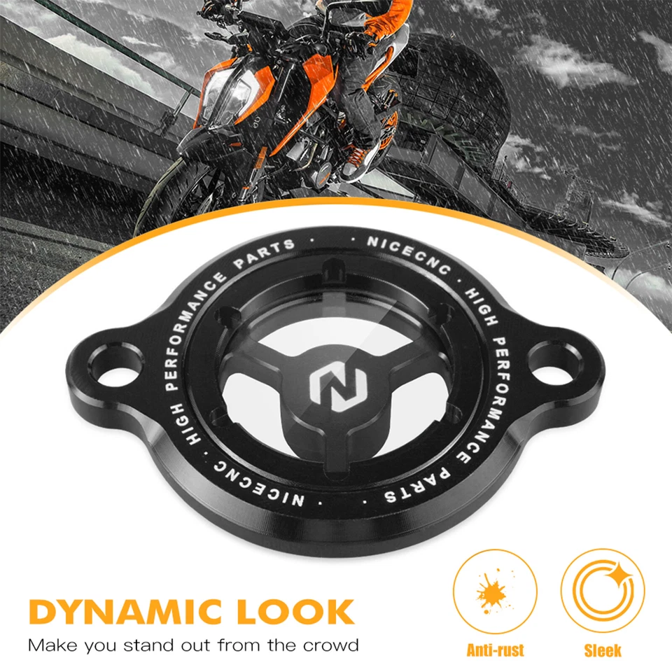 Cubierta de filtro de aceite transparente NICECNC para KTM 390 Adventure 2020-23 250 Adventure 21-23 Foto 3 de 4