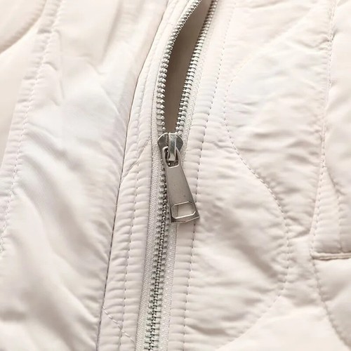 Herbst und Winter neue modische farblich kontrastierende Revers Baumwolle wattierte Jacke Damen - Bild 11 von 15