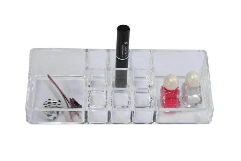 2 Large Acrylic Cosmetic Makeup Organizer Jewelry Drawer Storage Display Divider - Image 3 of 4