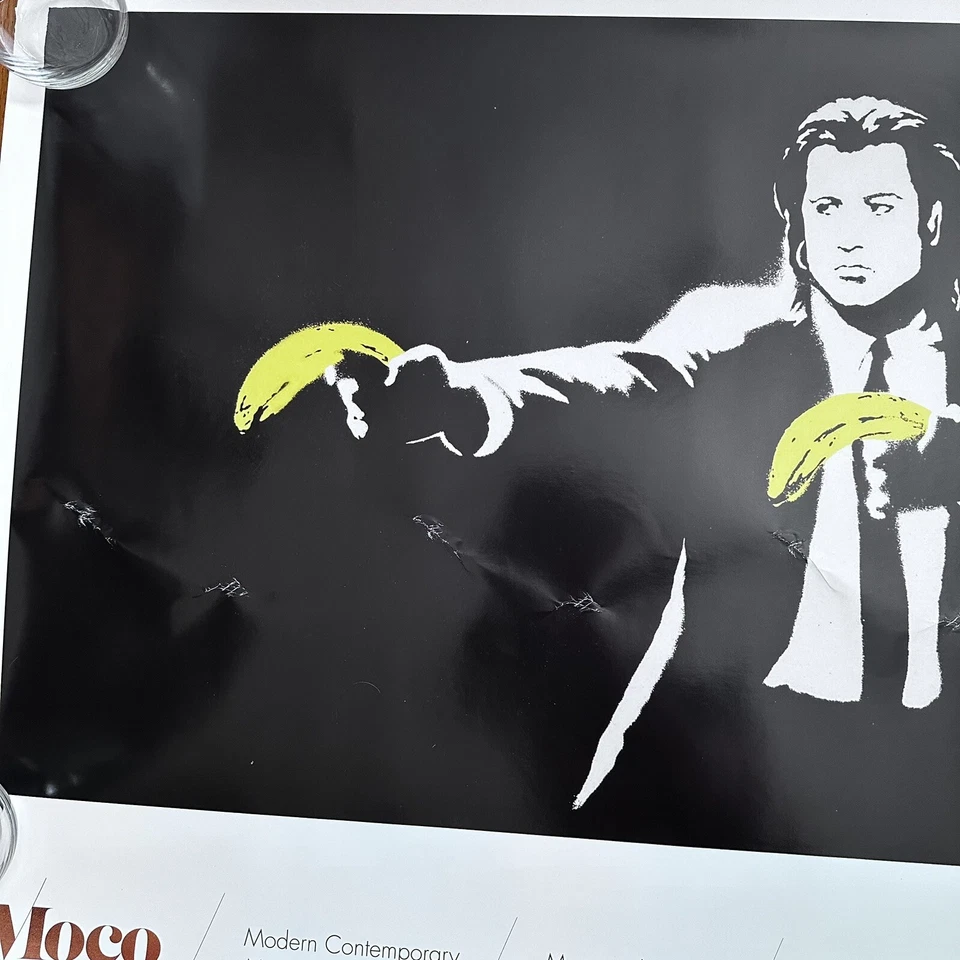Póster original del Museo Moco Banksy Pulp Fiction Amsterdam Museumplein Exposición Foto 2 de 4