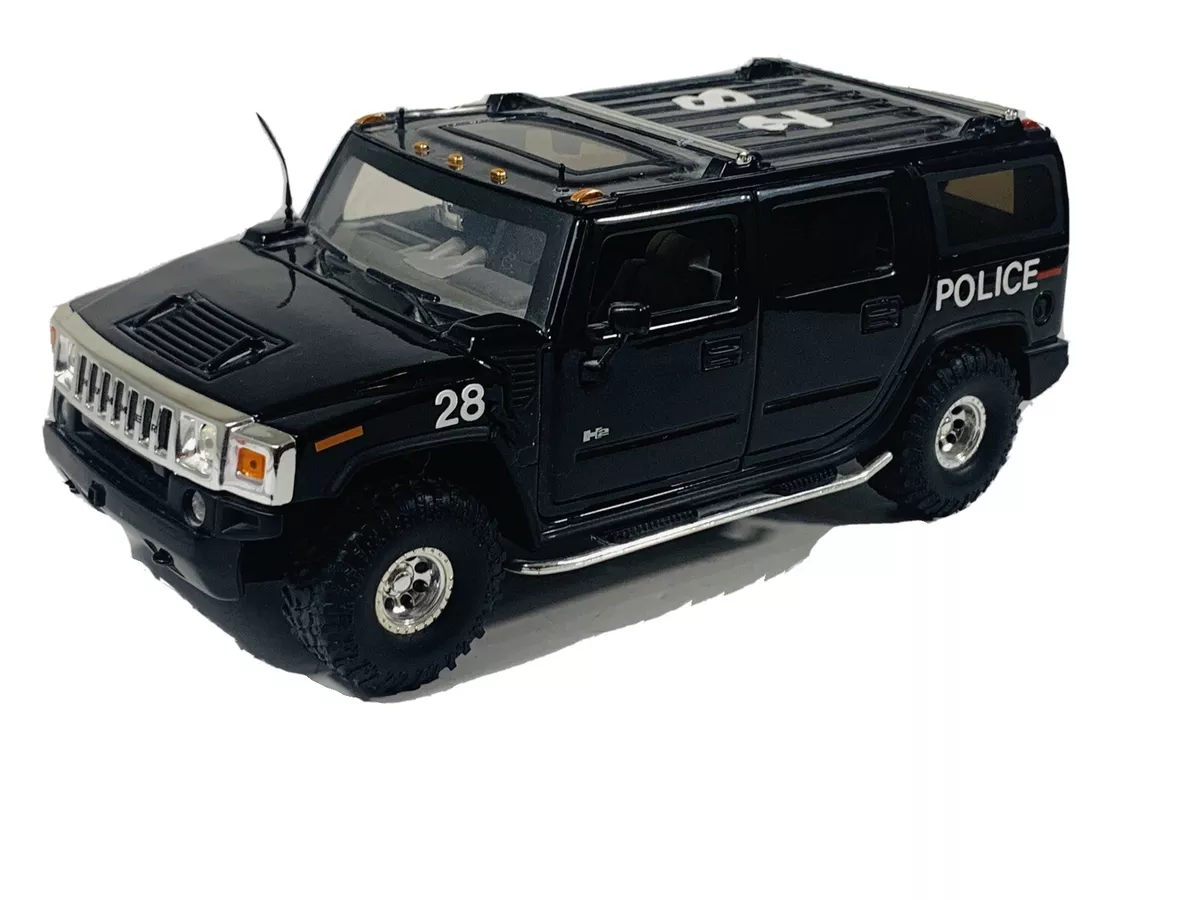 1:24 ~ LOOSE ~ JADA ~ 2003 HUMMER H2 ~ BLACK ~ POLICE CUSTOM