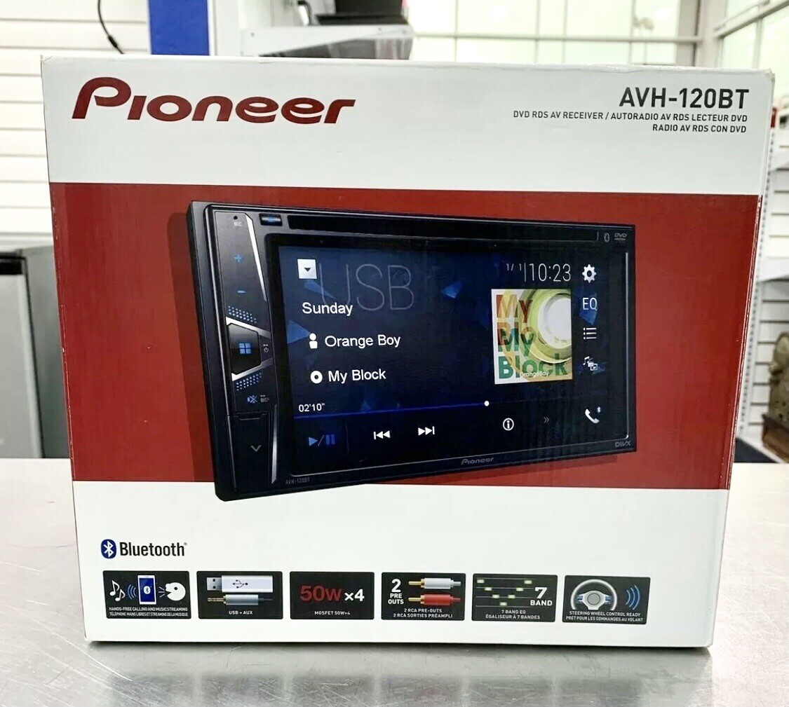 New Pioneer AVH120BT 6.2 in Double Din Bluetooth Receiver Stereo