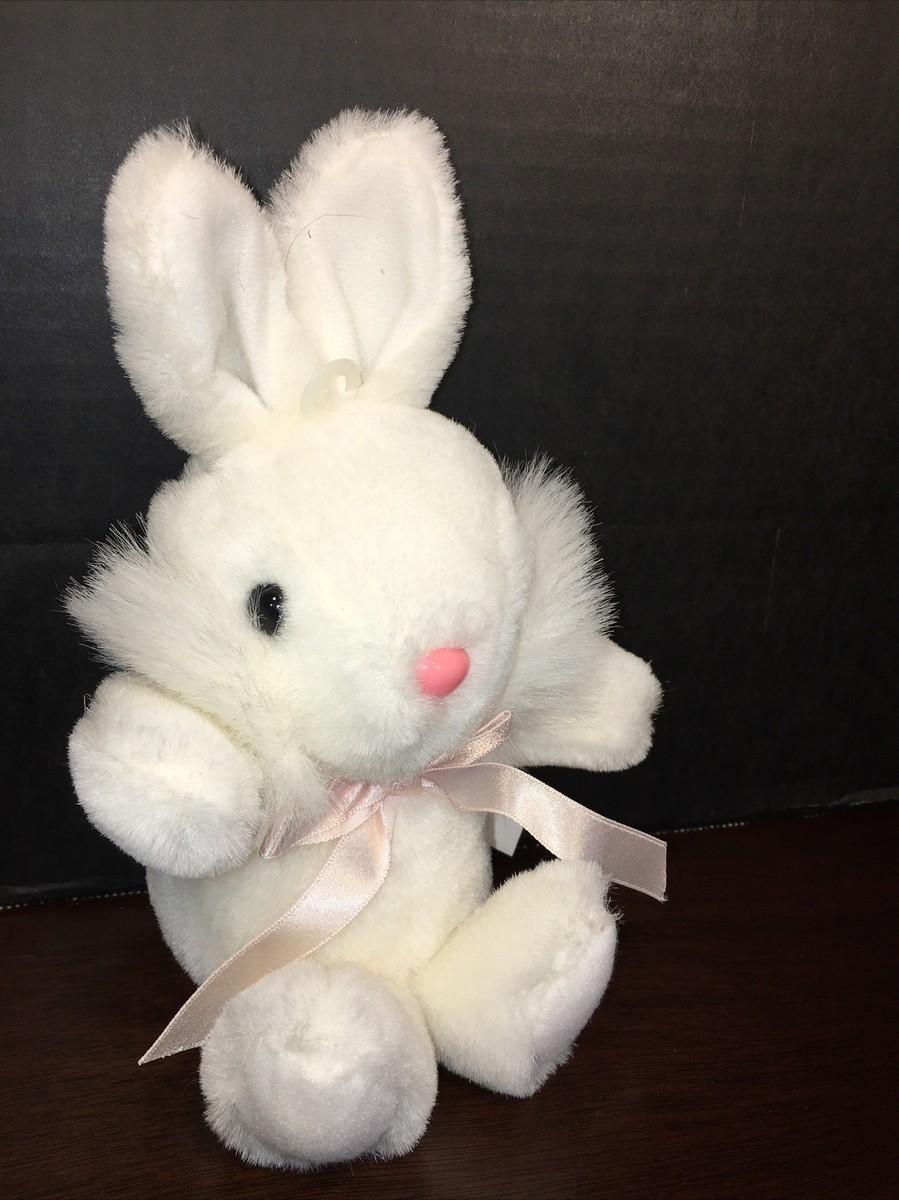 VGUC-Vintage-8” Kids of America White Plush Bunny Rabbit Stuffed