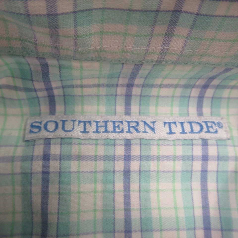 Southern Tide Shirt Mens Small Long Sleeve Button Front Checks Pocket - Image 4 of 4