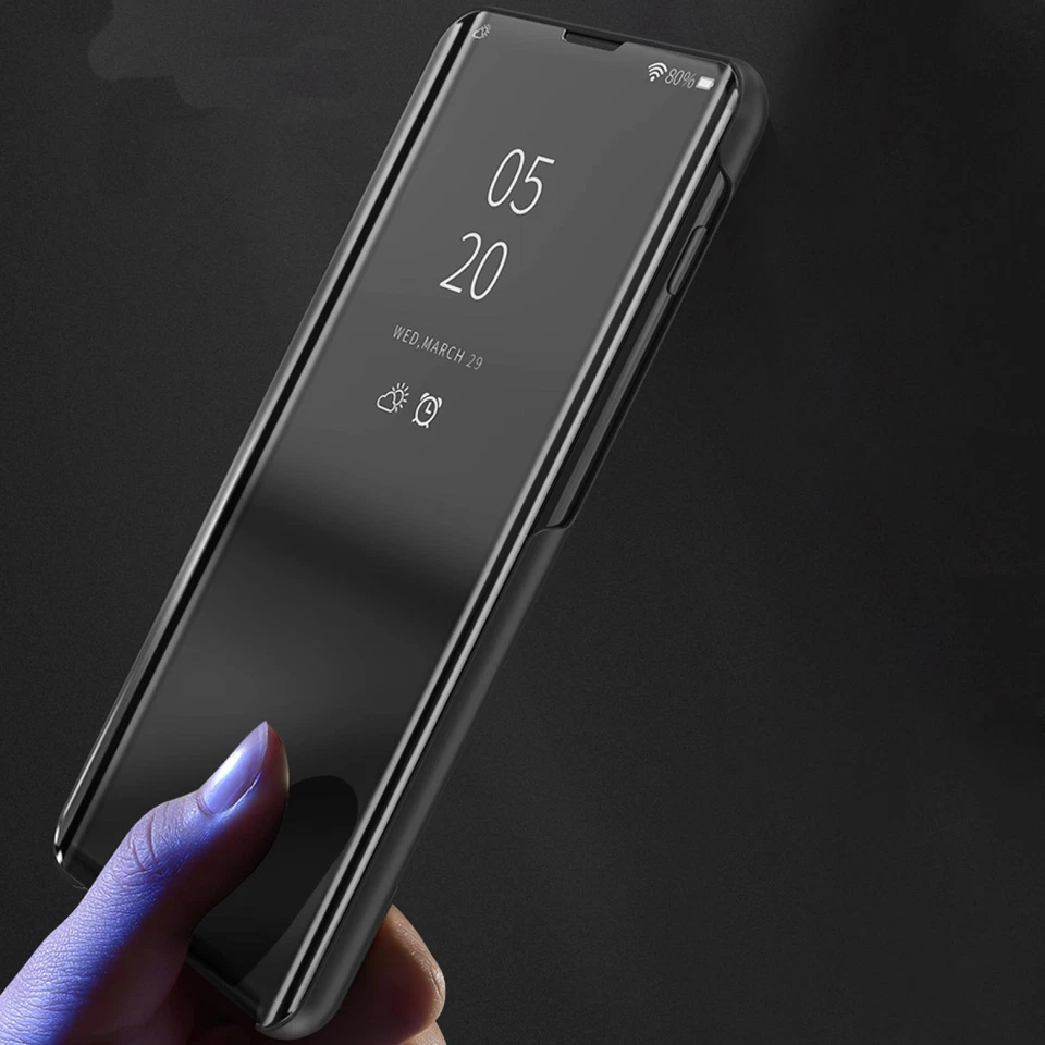 Handy Hülle für Samsung Galaxy Clear View Case Flip Cover Schutz Hülle Tasche - Bild 3 von 4