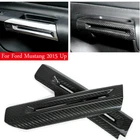 For Ford Mustang 2015-24 ABS Carbon Fiber Interior Door Armrest Decor Cover Trim
