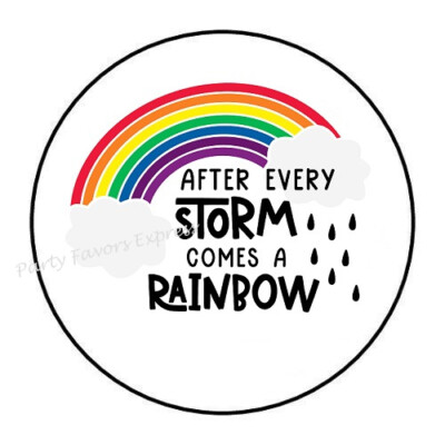 10cm Auto-Aufkleber Sticker Decal Farbe After Every Storm Comes Rainbow R464