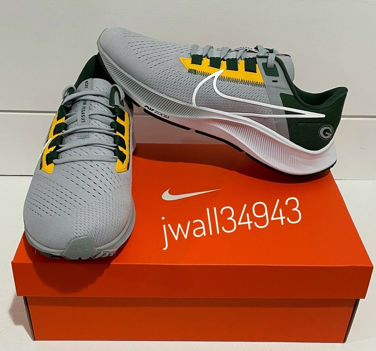 【US限定】NIKE NFL Green bay Packers Air Zoom Pegasus40 Unisex Green Bay Packers Nike Anthracite Zoom Pegasus 40