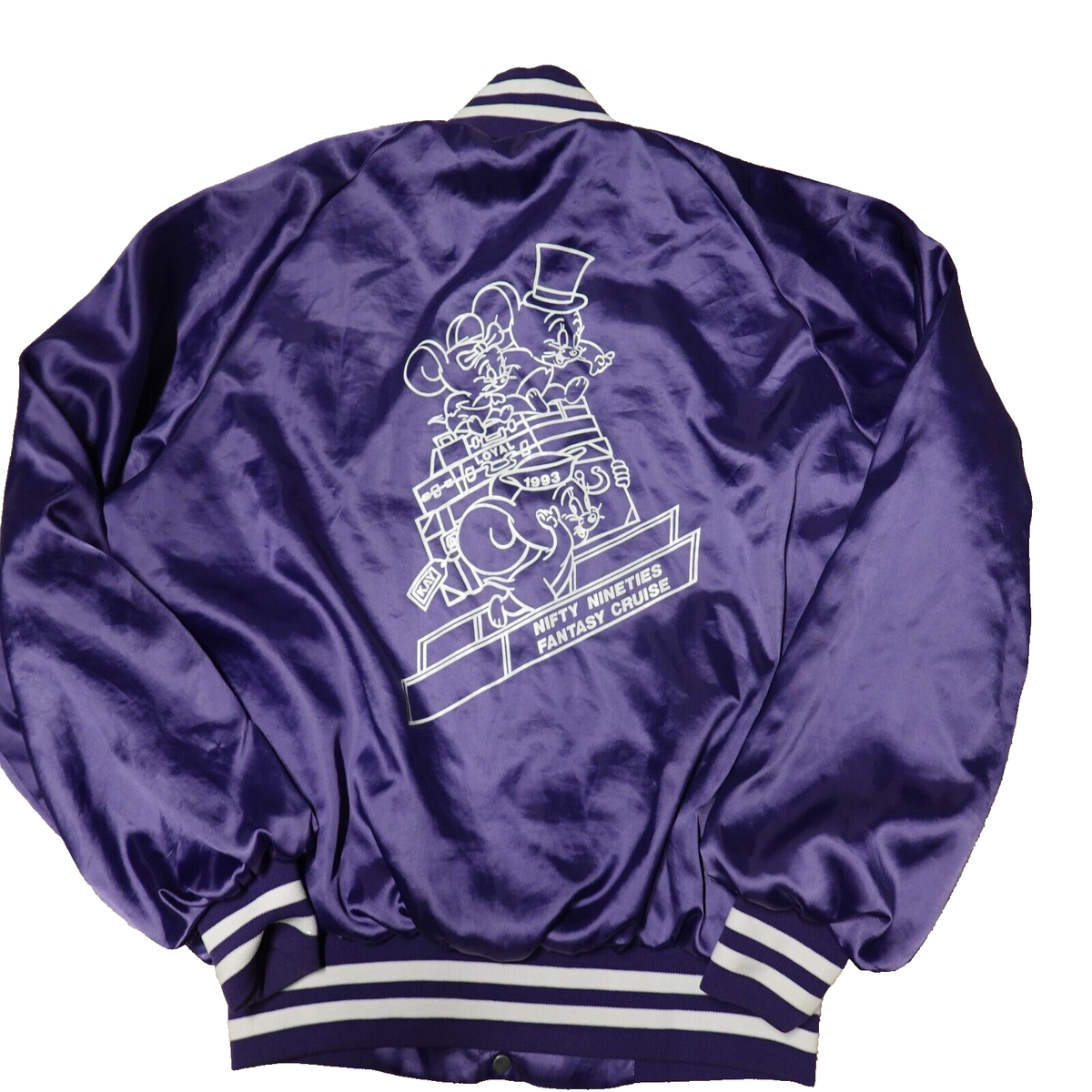 Vintage 90's Nifty Nineties West Ark Satin Bomber Jacket