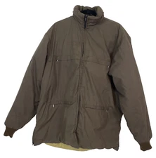 Eddie Bauer North Slope U.S. Fish & Wildlife Service Coat Jacket Brown XL READ