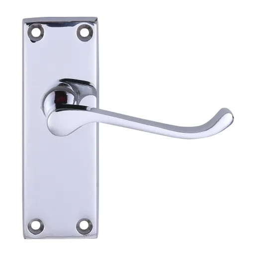 6 X George Boyd Victorian Scroll Latch Door Handle Chrome PlatedGBDF2140