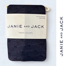 NWT Janie  Jack Navy Polka Dot Tights, Size 6-12 M, MSRP 18.50