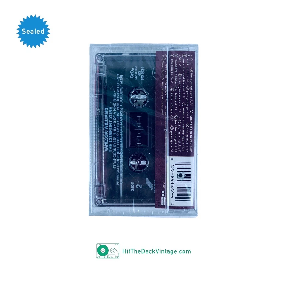 Vanessa Williams The Comfort Zone Cassette Tape (1991) w/ Hype US 1st SEALED - Image 2 of 4