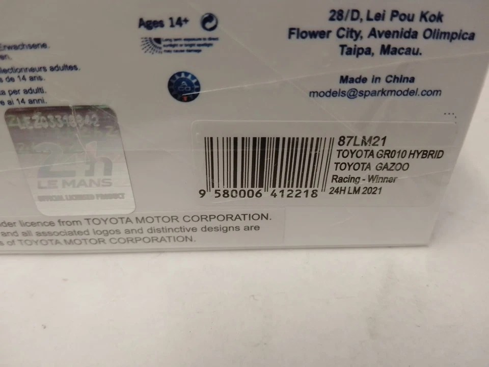 Spark Toyota GR010 Hybrid #7 Conway Kobayashi winner Le Mans 2021 1/87 87LM21 - Immagine 3 di 3