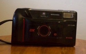 Miranda P700 35mm Film Camera with case and shoulder strap.
