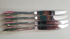 4 ANTIQUE VINTAGE COLLECTIBLE KNIVES 9" SILVER PLATE - HOLLOW HANDLE