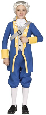 Fun World George Washington Präsident USA Kinder Halloween Kostüm 115672