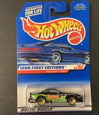 1997 Hot Wheels 98 First Edition Mustang Cobra Blackdecals 1840