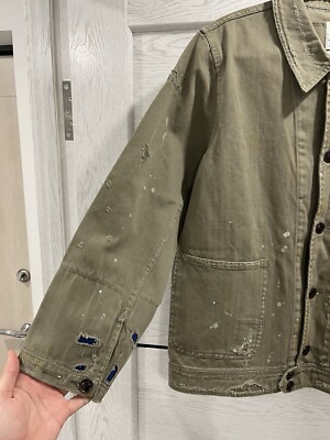 Visvim Benny Crash Khaki Colour Patchwork Distressed Japan Light